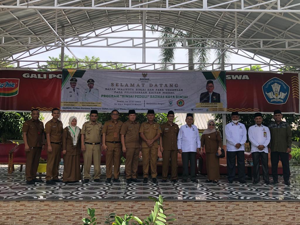 Sahli Wali Kota Buka Pelaksanaan Sunat Massal Oleh Baznas Kota Binjai