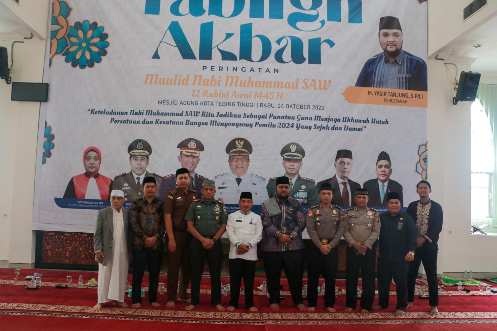 WhatsApp Image 2023-10-04 at 18.50.41 Pemerintah Kota (Pemko) Tebing Tinggi menggelar kegiatan Tabligh Akbar, Rabu (04/10/2023) bertempat di Mesjid Agung Jl. Gunung Leuser, Kota Tebing Tinggi.