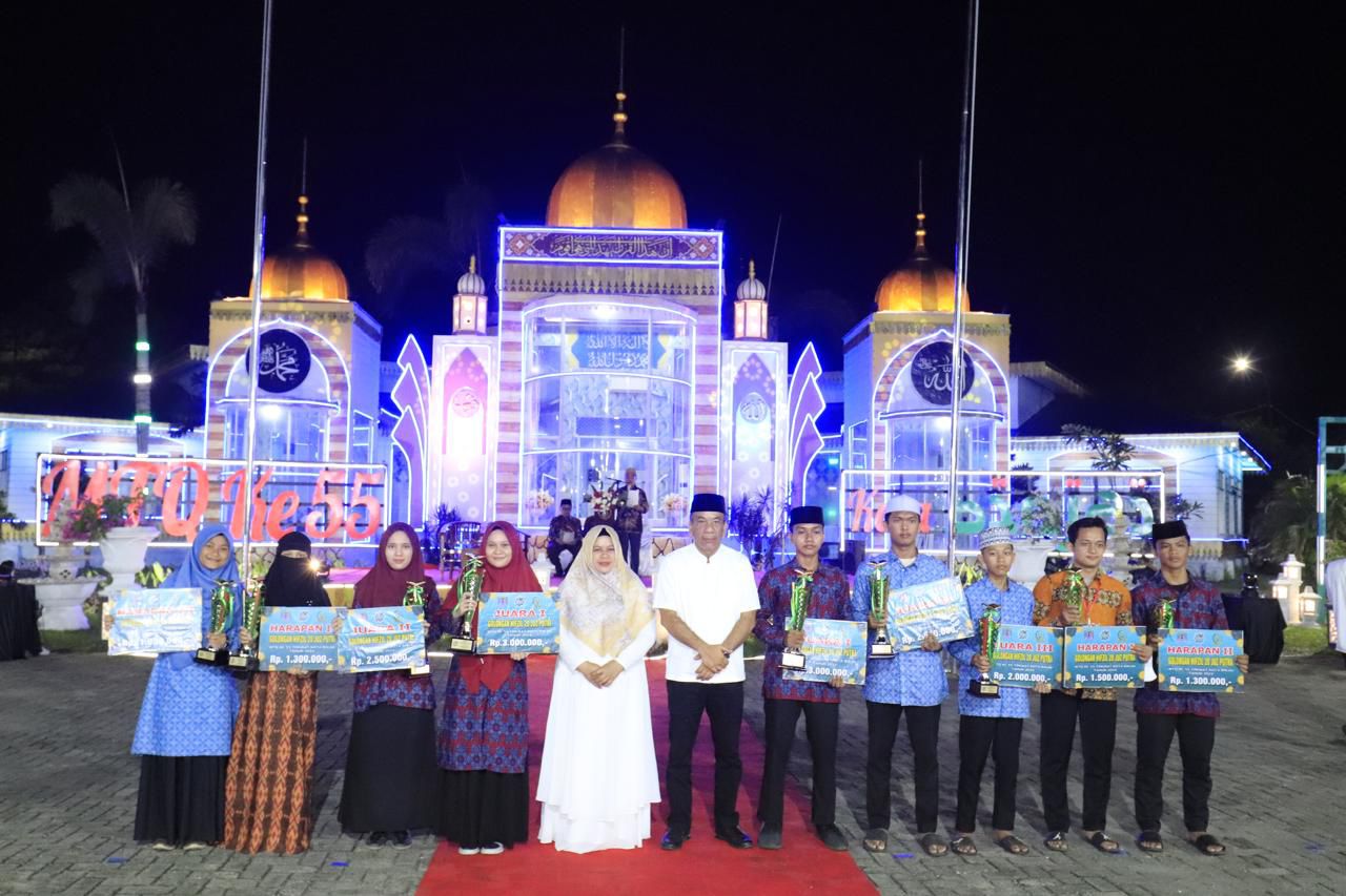 Penutupan MTQ Ke-55 Tingkat Kota Binjai: Kecamatan Binjai Utara Raih Juara Umum