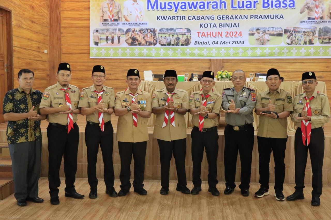 Wali Kota Binjai Hadiri Musyawarah Luar Biasa Kwarcab Gerakan Pramuka Kota Binjai