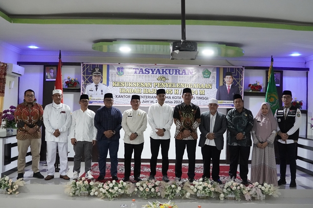 Penjabat Wali Kota Tebing Tinggi Hadiri Tasyakuran Kesuksesan Penyelenggaraan Ibadah Haji 1445 Hijriah
