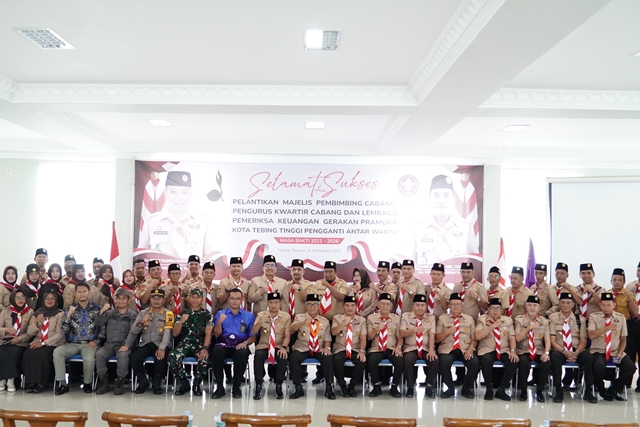 Resmi Dilantik, Pj Wali Kota Moettaqien Hasrimi Sebagai Kamabicab dan Plt Sekda Kamlan Mursyid Sebagai Kakwarcab Gerakan Pramuka Kota Tebing Tinggi