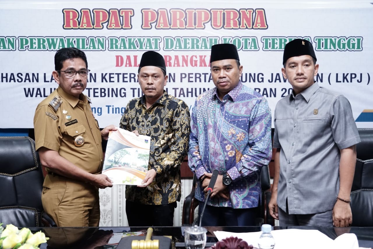 Pj. Wali Kota Tebing Tinggi: Rekomendasi DPRD Atas LKPJ TA 2023 Akan Menjadi Tolok Ukur Dan Penilaian Kinerja Penyelenggaraan Pemerintahan Daerah