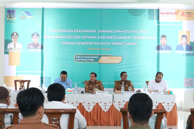 Penyerahan PSU Perumahan, Penjabat Wali Kota Tebing Tinggi : Pemko Berkewajiban Memelihara Dan Merawat