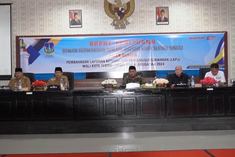 Wali Kota Tebing Tinggi Sampaikan Nota Pengantar LKPJ TA 2024