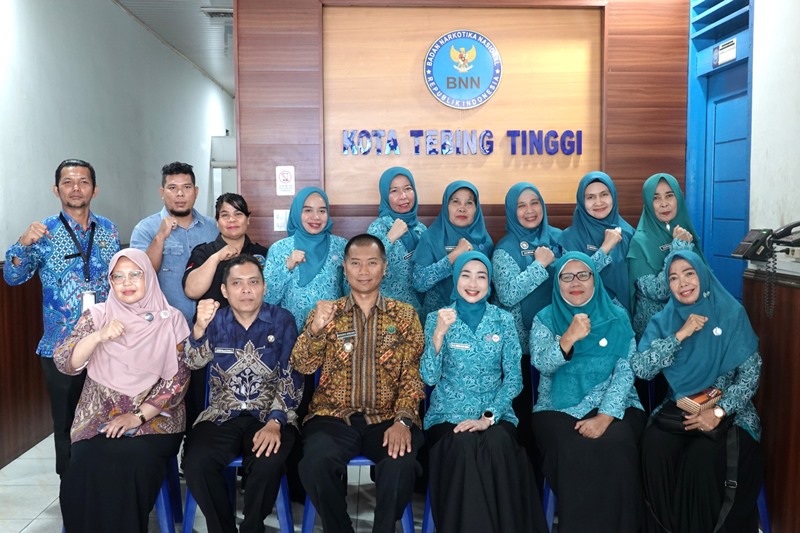 BJNNK Berantas Masalah Narkoba Di Keluarga, TP PKK Tebing Tinggi Jalin Kerja Sama Dengan BNNK Tebing Tinggi