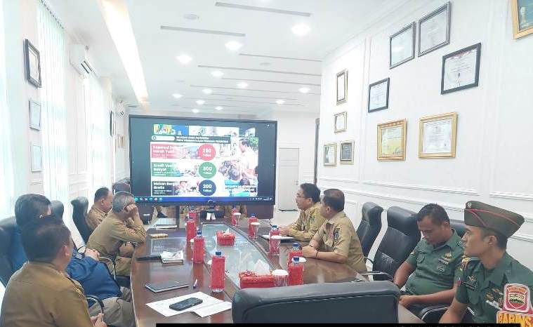 Pemko Tebing Tinggi Ikuti Rakor Virtual Pengendalian Inflasi Dan Sosialisasi Inpres Koperasi Desa/Kelurahan Merah Putih