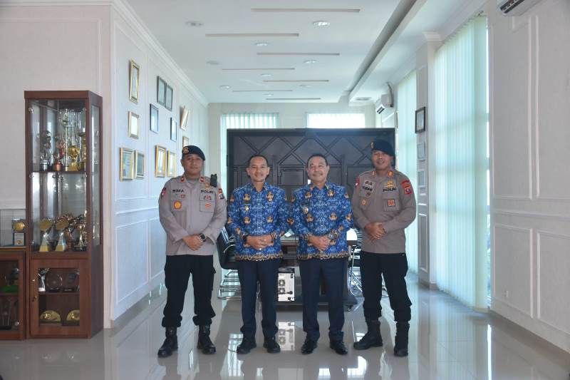 Wali Kota Bersama Wakil Wali Kota Tebing Tinggi Terima Audiensi Danyon B Sat Brimob Poldasu