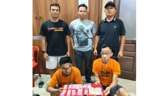 Dua dari empat tersangka yang diamankan Polres Asahan.